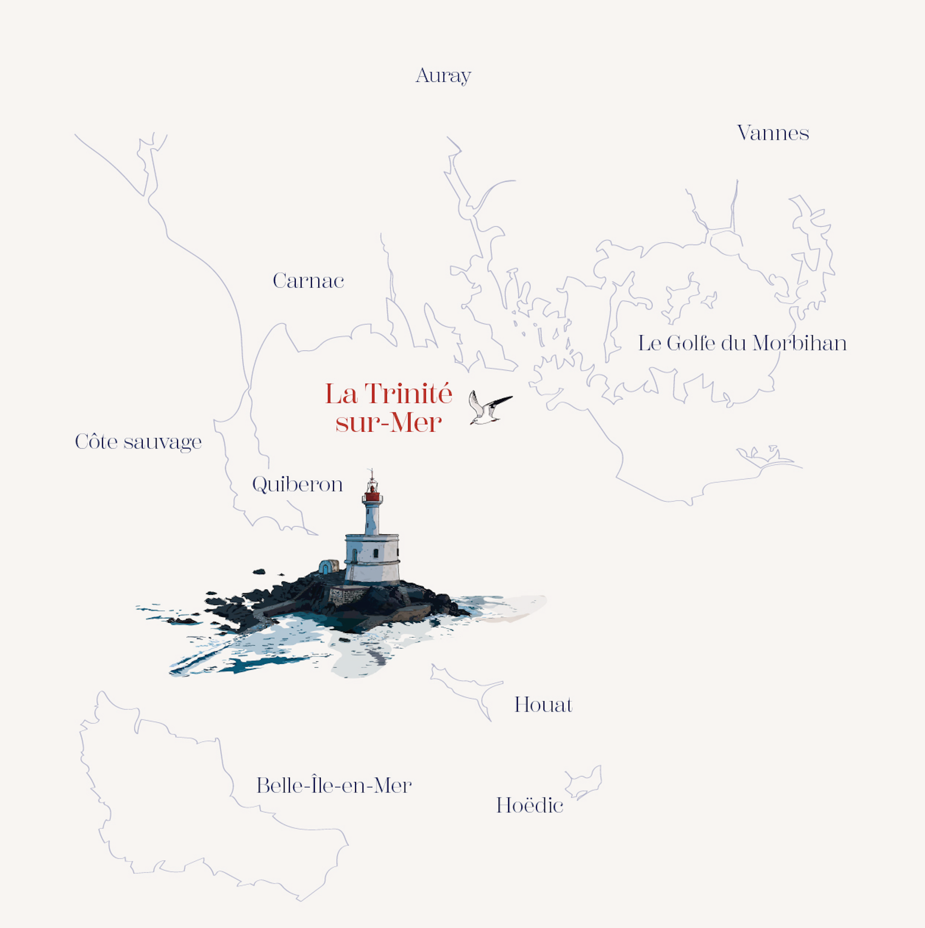 Carte de la Baie de Quiberon